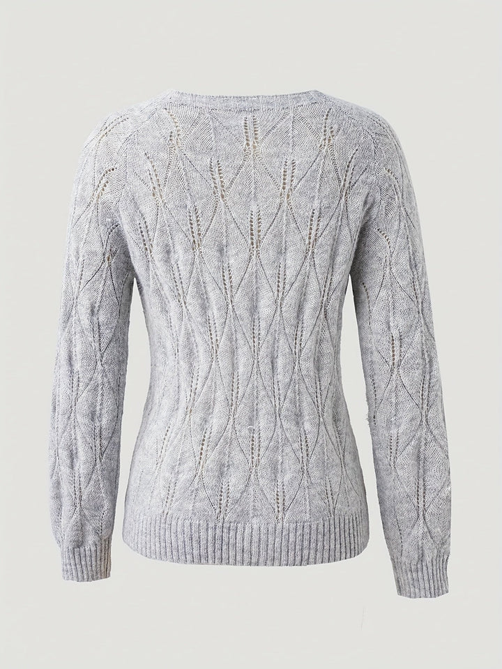 Women's Faux Mink Pearl-Effect Button Cardigan
