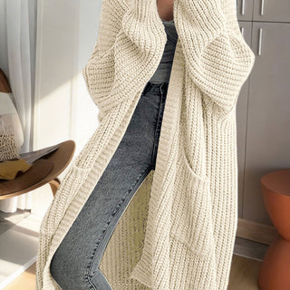 Women's Longline Duster Cardigan with Pockets