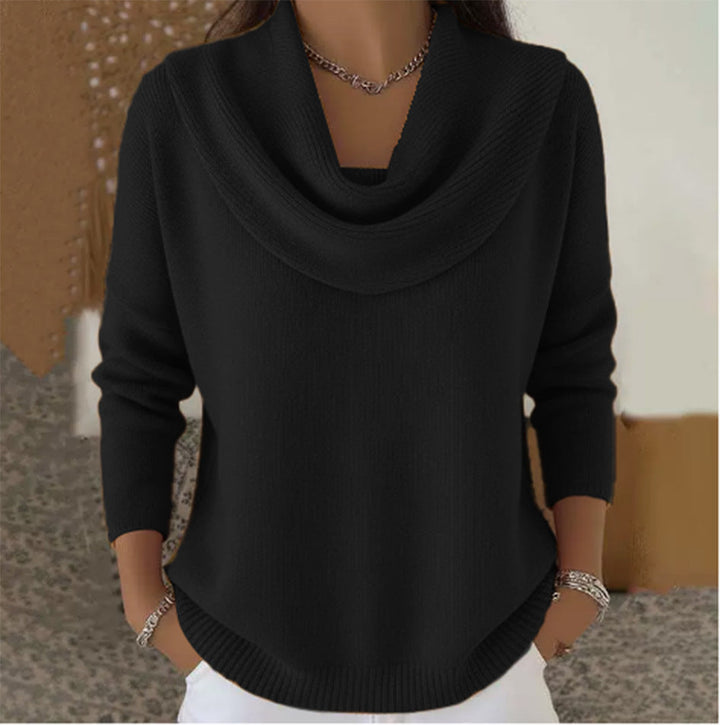Women's Relaxed Cowl Neck Knit Sweater