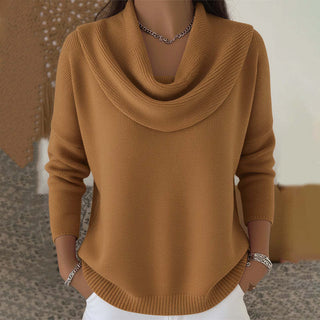 Women's Relaxed Cowl Neck Knit Sweater