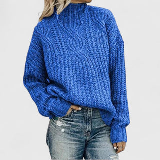 Women's Cable Knit Balloon Sleeve Sweater