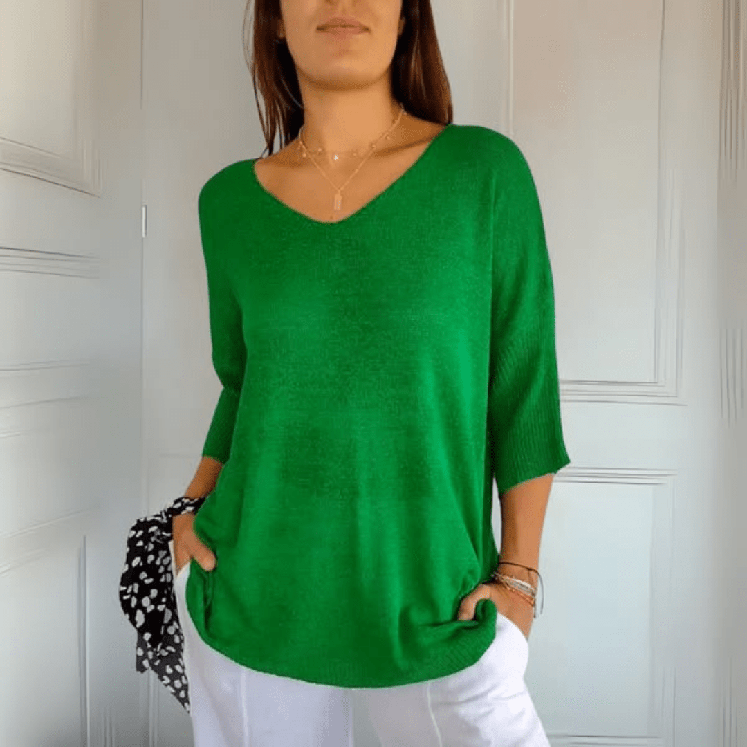 Women's V-Neck Loose Knit Sweater