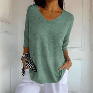 Women's V-Neck Loose Knit Sweater