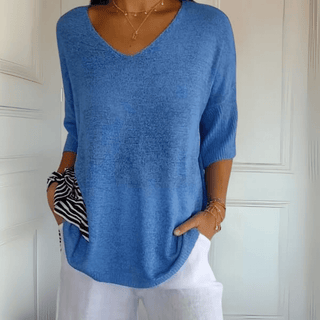 Women's V-Neck Loose Knit Sweater