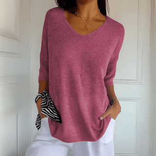 Women's V-Neck Loose Knit Sweater