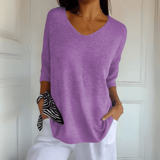 Women's V-Neck Loose Knit Sweater