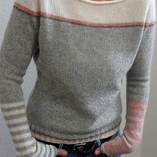 Women's Colourblock Boat Neck Sweater