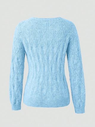 Women's Faux Mink Pearl-Effect Button Cardigan
