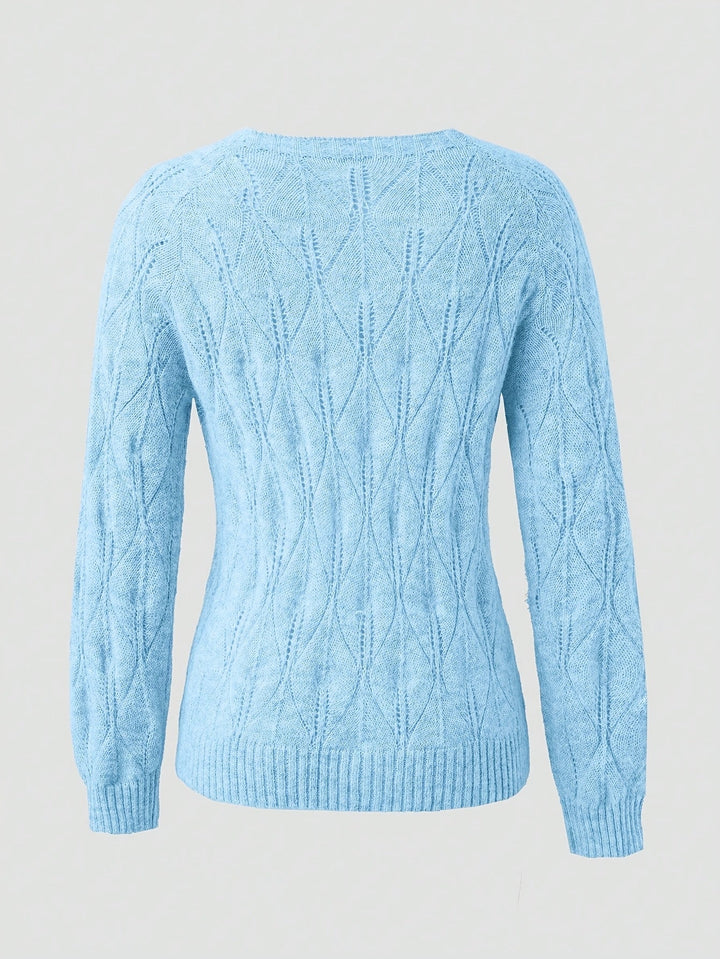 Women's Faux Mink Pearl-Effect Button Cardigan