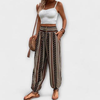 Women's Ethnic Print Wide-Leg Pants