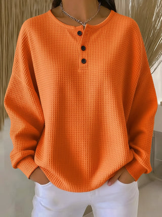 Women's Waffle Knit Crew Sweater