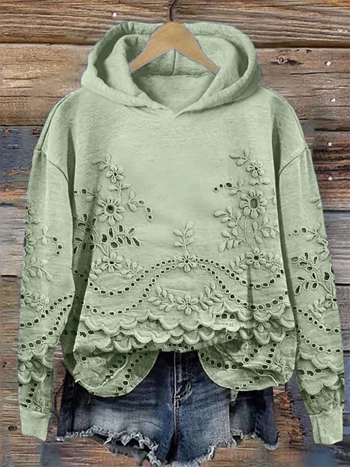 Women's Floral Embroidered Hoodie