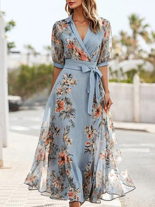 Women's Puff Sleeve Midi Dress