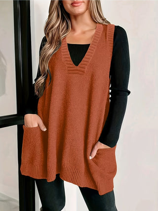 Women's Casual V-Neck Waistcoat