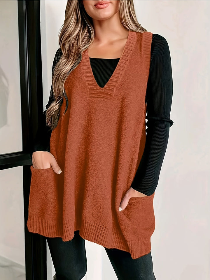 Women's Casual V-Neck Waistcoat