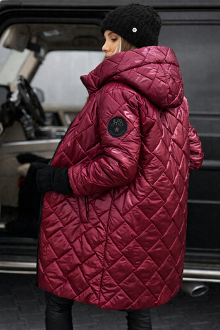 Women's Longline Quilted Puffer Coat