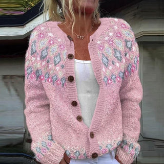 Women's Pink Comfort Knit Cardigan