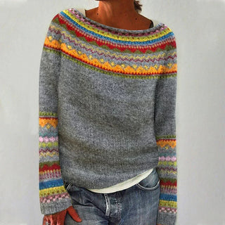 Women's Fair Isle Boat Neck Sweater