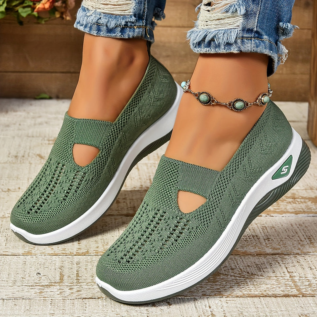 Women's Comfortable Perforated Slip-On Sneakers