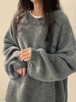 Women's Balloon Sleeve Crew Sweater