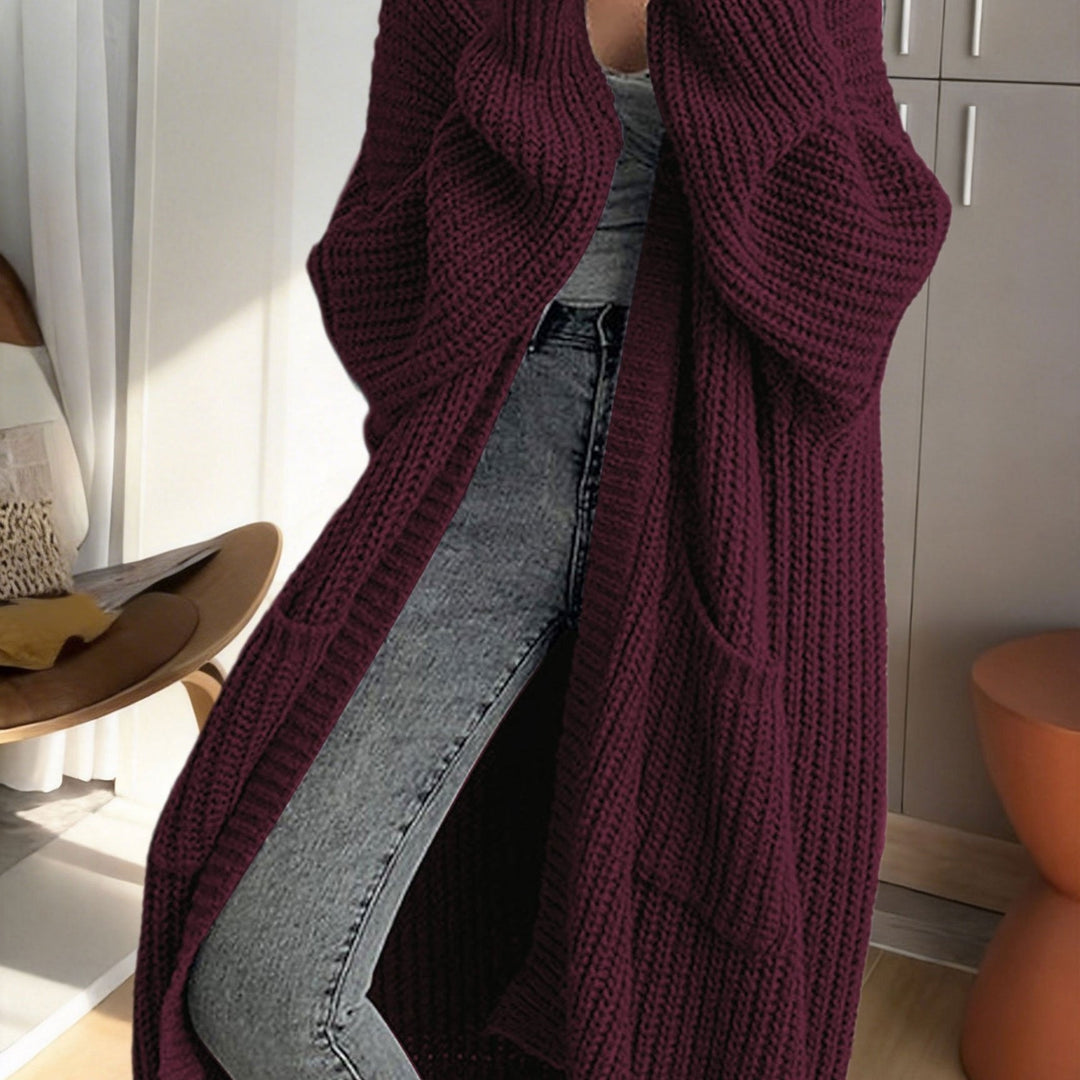 Women's Longline Duster Cardigan with Pockets