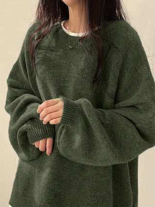 Women's Balloon Sleeve Crew Sweater