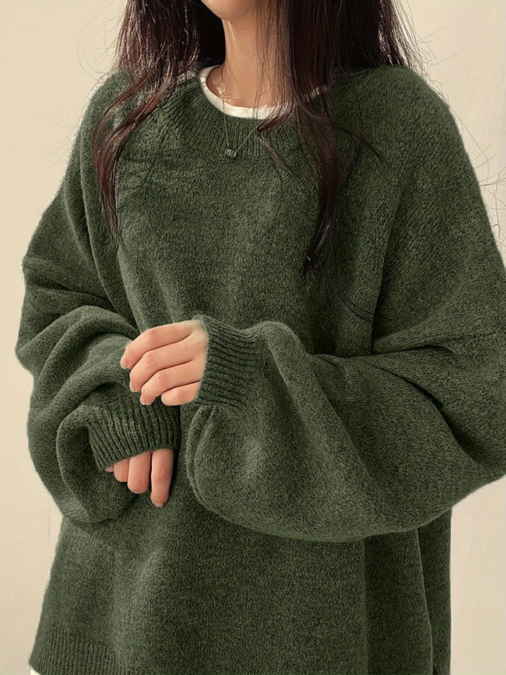 Women's Balloon Sleeve Crew Sweater