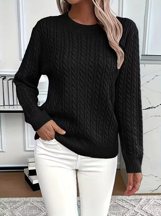 Women's Cable Knit Crew Sweater