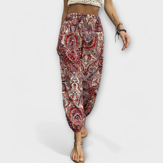Women's Ethnic Print Wide-Leg Pants