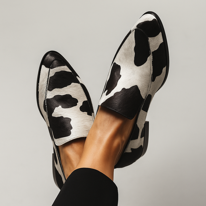 Women's Monochrome Print Loafers