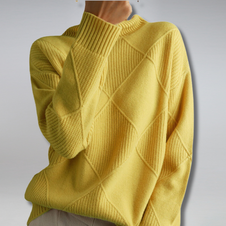Women's Chunky Knit Oversized Turtleneck Sweater