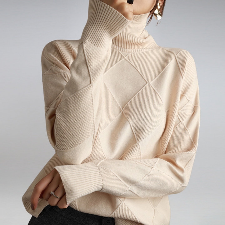 Women's Chunky Knit Oversized Turtleneck Sweater