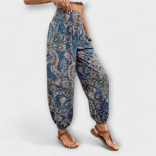 Women's Ethnic Print Wide-Leg Pants