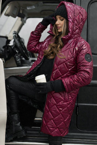 Women's Longline Quilted Puffer Coat