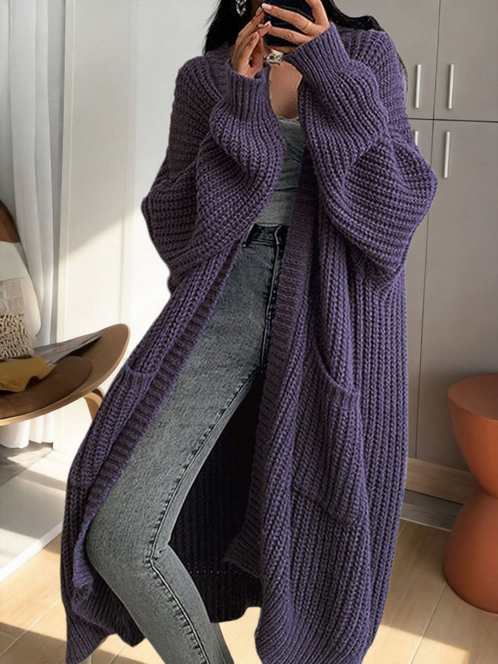 Women's Longline Duster Cardigan with Pockets