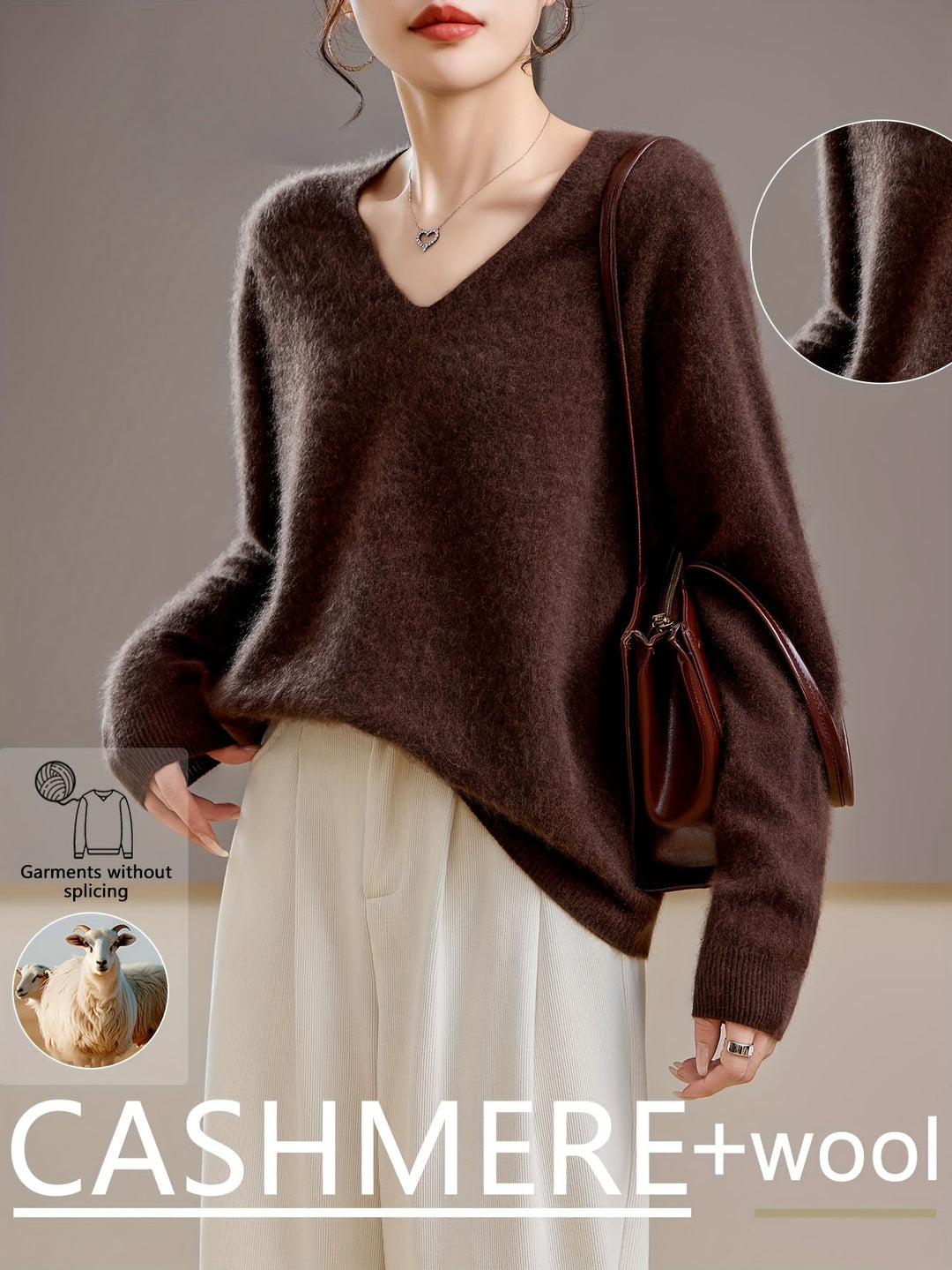 Women's Soft Knit V-Neck Sweater