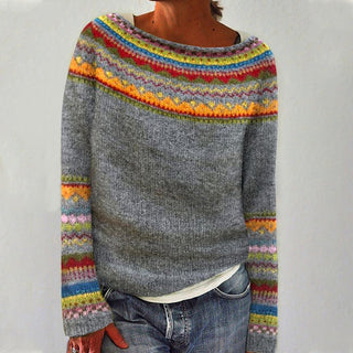 Women's Fair Isle Round-Neck Sweater