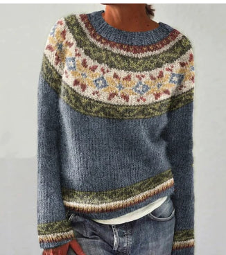 Women's Fair Isle Round-Neck Sweater