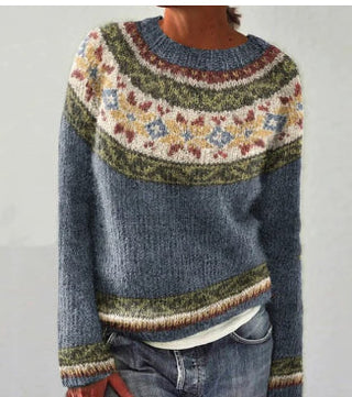 Women's Fair Isle Round-Neck Sweater