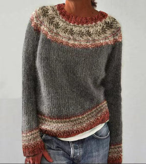 Women's Fair Isle Round-Neck Sweater