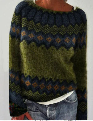 Women's Fair Isle Round-Neck Sweater