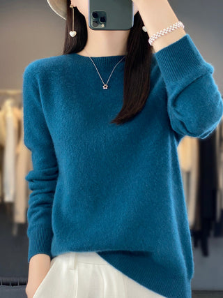 Women's Crew Neck Fine Knit Sweater