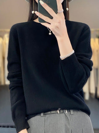 Women's Crew Neck Fine Knit Sweater