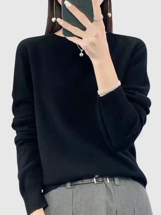 Women's Crew Neck Fine Knit Sweater