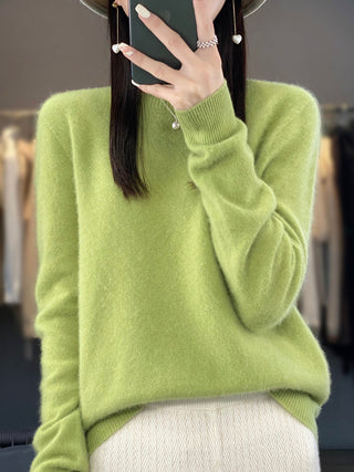 Women's Crew Neck Fine Knit Sweater
