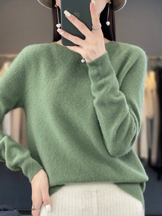 Women's Crew Neck Fine Knit Sweater