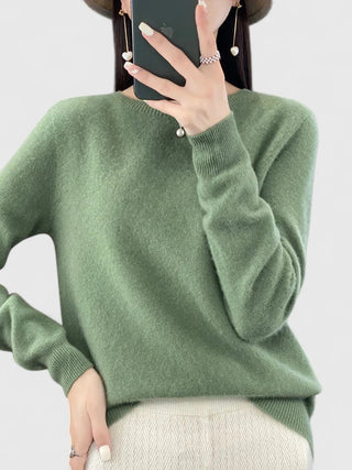 Women's Crew Neck Fine Knit Sweater