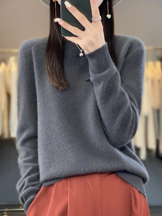 Women's Crew Neck Fine Knit Sweater