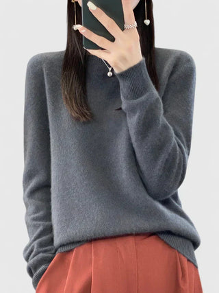Women's Crew Neck Fine Knit Sweater