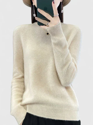 Women's Crew Neck Fine Knit Sweater